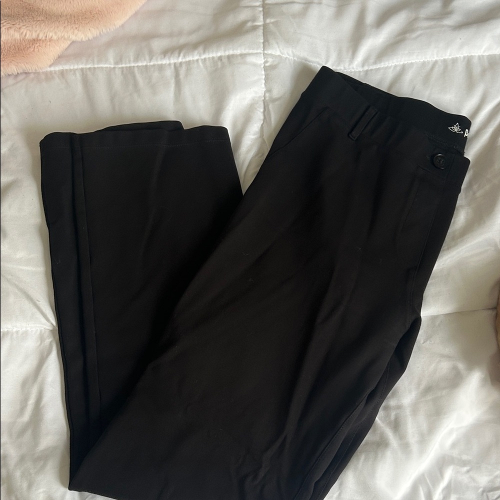 Betabrand Women's Black Straight Leg Pants